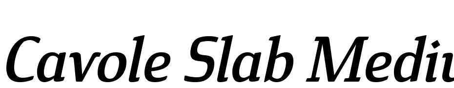 Cavole Slab Medium Italic Font Download Free